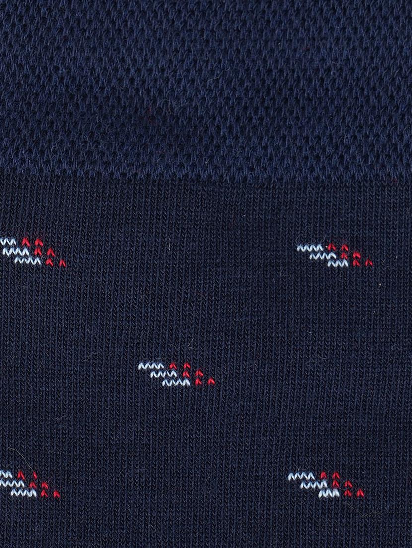 navy blue cotton above ankle length sock - 17521358 - Zoom Image - 3