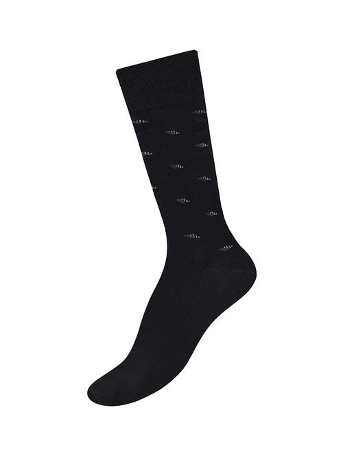 black cotton above ankle length sock - 17521363 - Standard Image - 1
