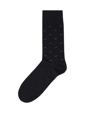 black cotton above ankle length sock - 17521363 - Standard Image - 2