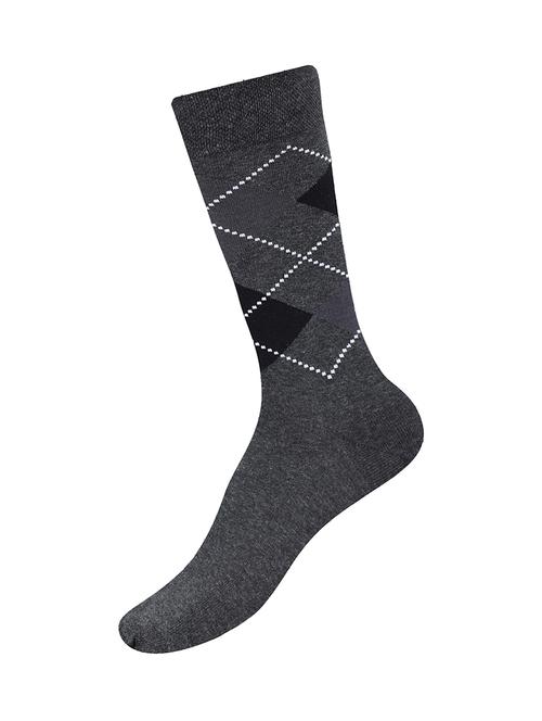 grey cotton above ankle length sock - 17521366 - Standard Image - 1