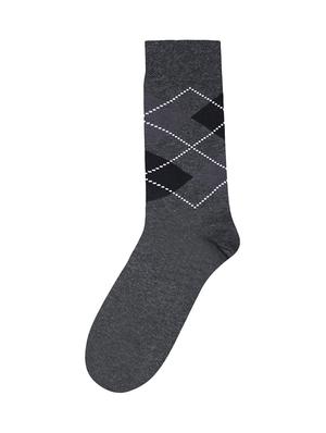grey cotton above ankle length sock - 17521366 - Standard Image - 2