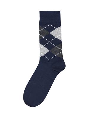 navy blue cotton above ankle length sock - 17521369 - Standard Image - 2