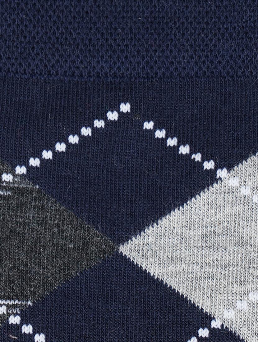 navy blue cotton above ankle length sock - 17521369 - Zoom Image - 3