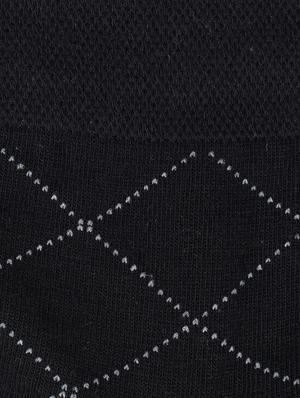 black cotton ankle length sock - 17521389 - Standard Image - 3