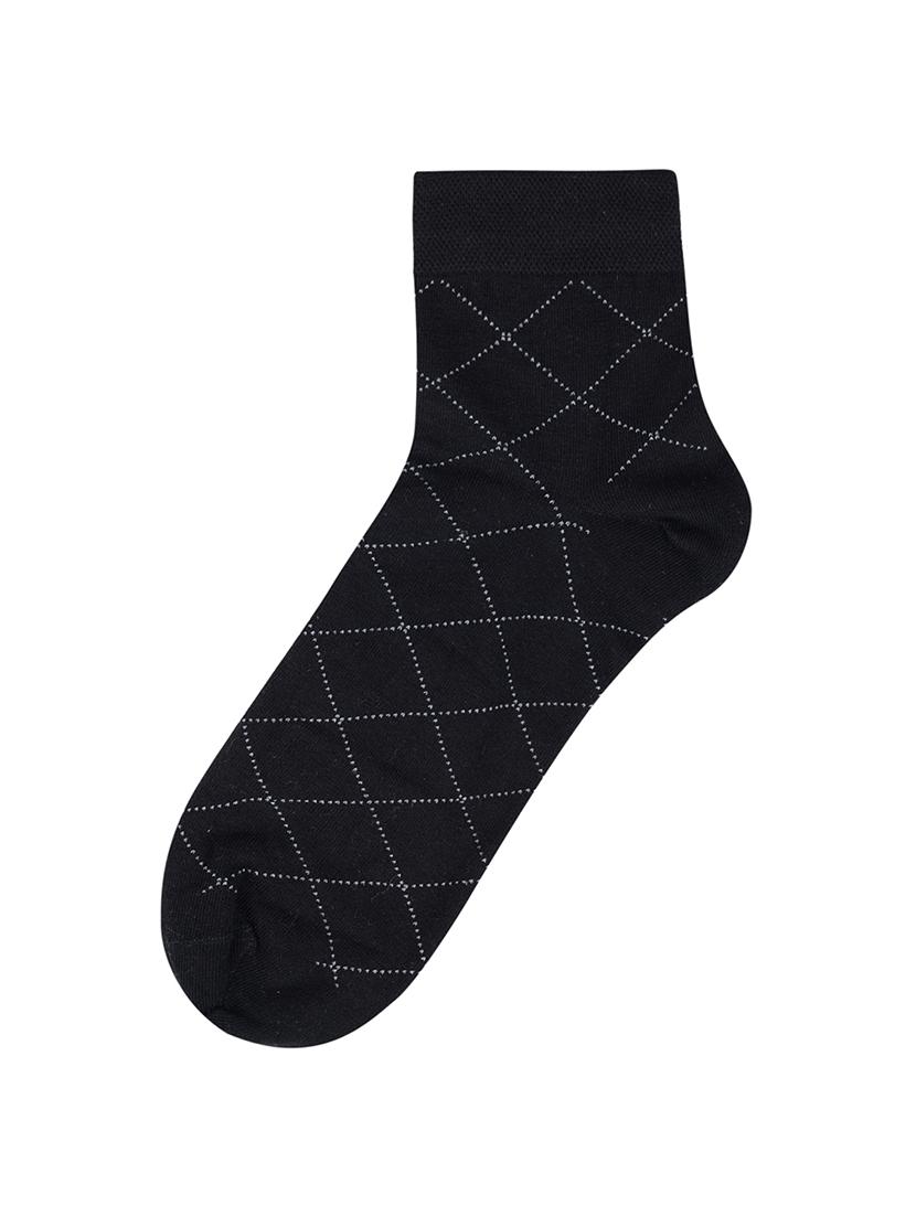 black cotton ankle length sock - 17521389 - Zoom Image - 2
