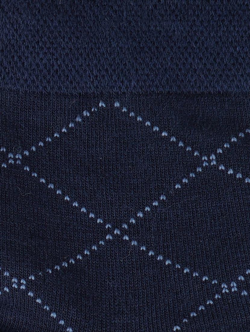navy blue cotton ankle length sock - 17521393 - Zoom Image - 3