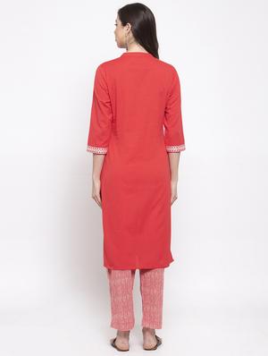embroidered kurta pant set - 17521454 - Standard Image - 3