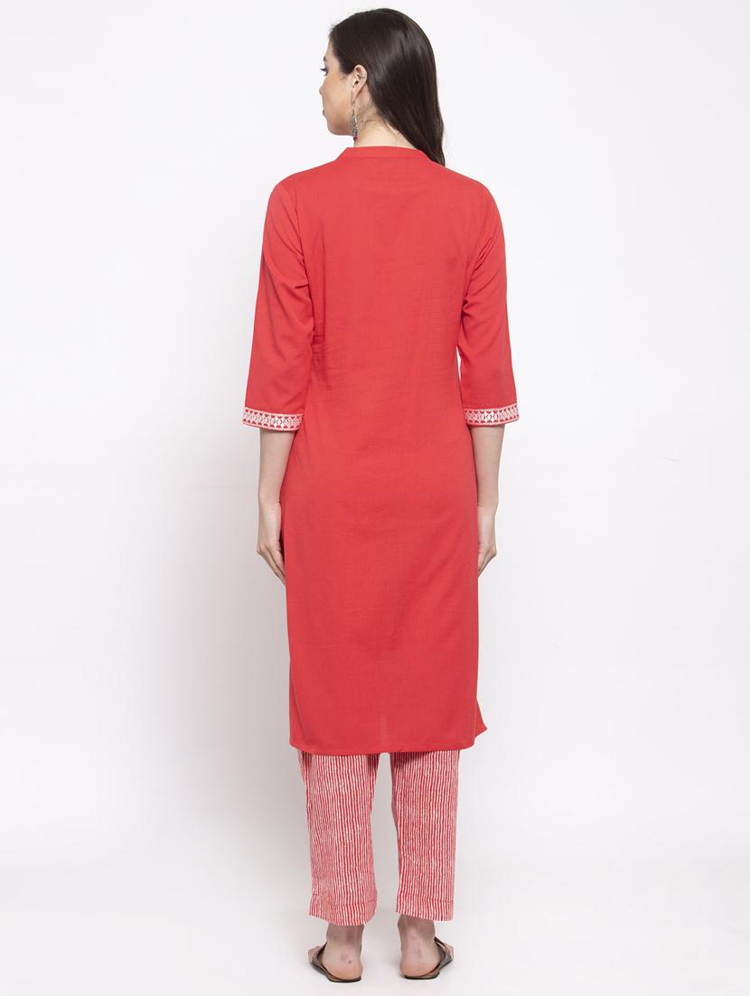 embroidered kurta pant set - 17521454 - Zoom Image - 3