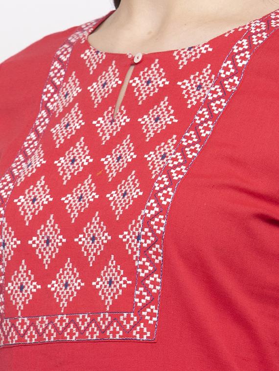 embroidered kurta pant set - 17521456 - Zoom Image - 4