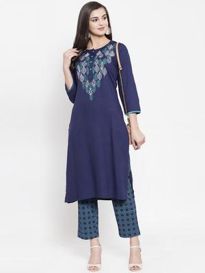 embroidered kurta pant set - 17521459 - Standard Image - 4