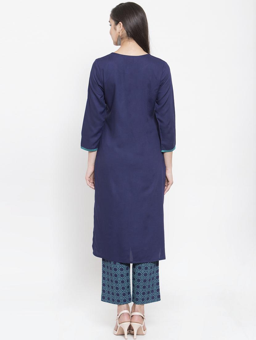 embroidered kurta pant set - 17521459 - Zoom Image - 3