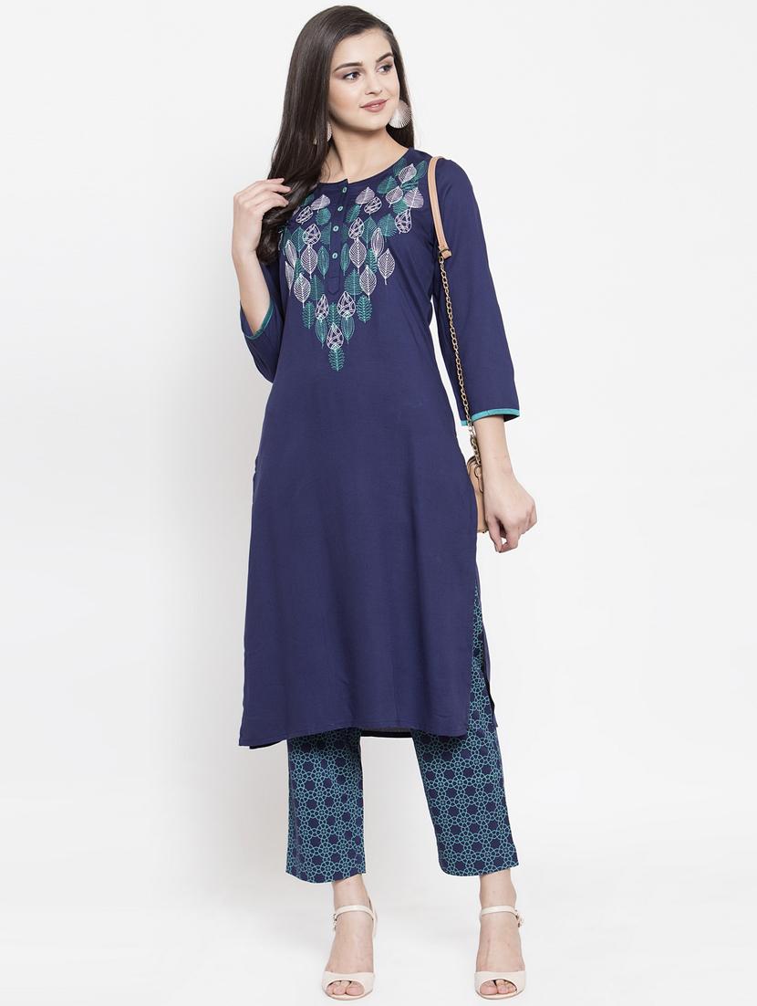 embroidered kurta pant set - 17521459 - Zoom Image - 4
