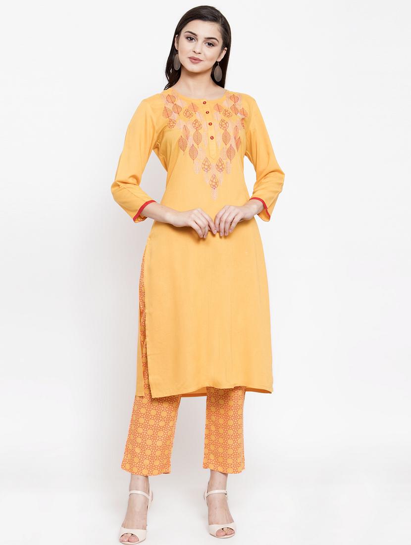 embroidered kurta pant set - 17521460 - Zoom Image - 1