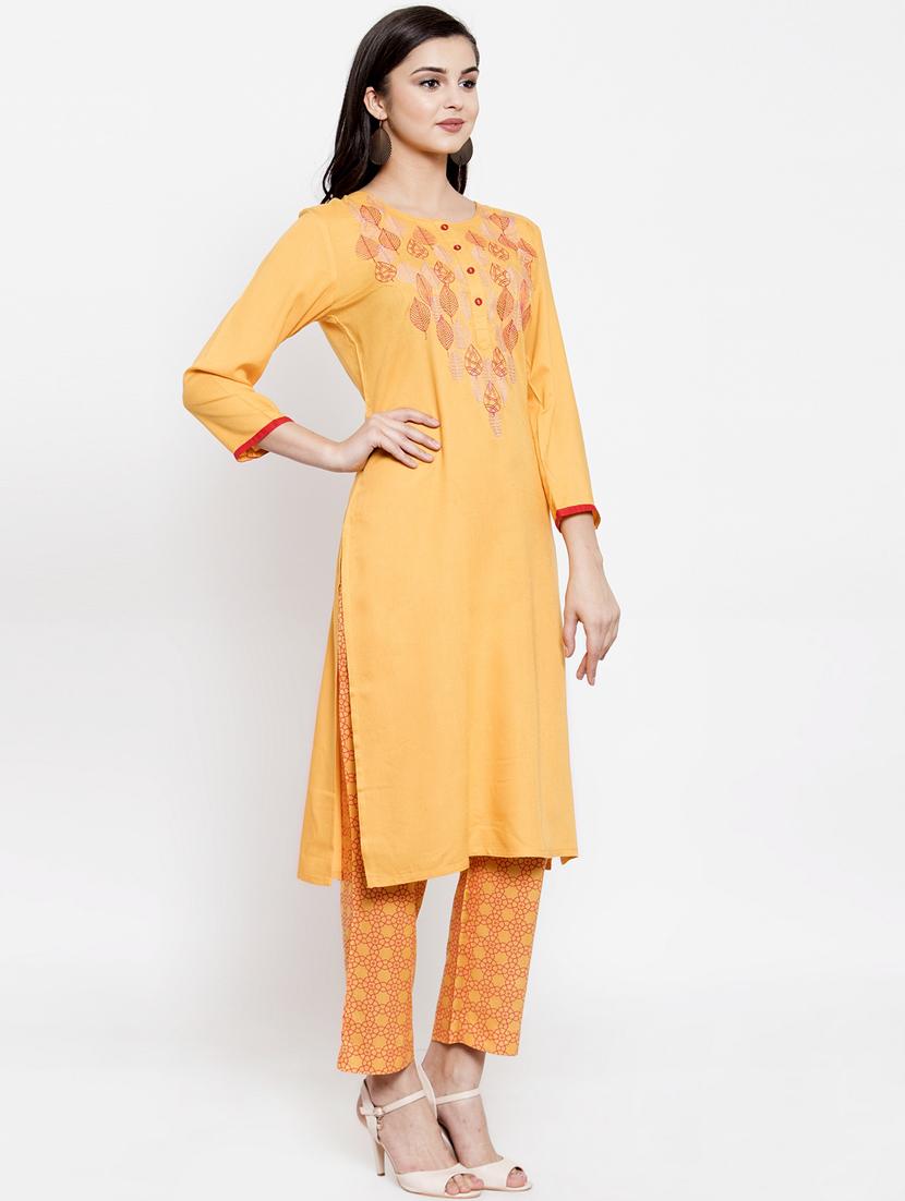embroidered kurta pant set - 17521460 - Zoom Image - 2