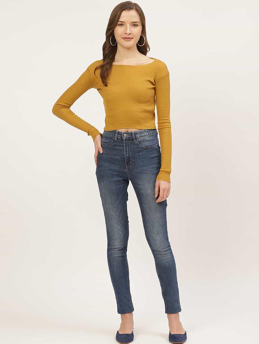 boat neck crop top - 17521595 - Zoom Image - 4