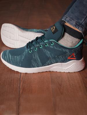 teal polyester sport shoes - 17521598 - Standard Image - 2