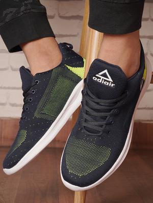 navy polyester sport shoes - 17521601 - Standard Image - 2