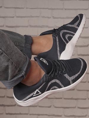 navy polyester sport shoes - 17521602 - Standard Image - 2