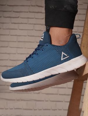 teal polyester sport shoes - 17521606 - Standard Image - 2