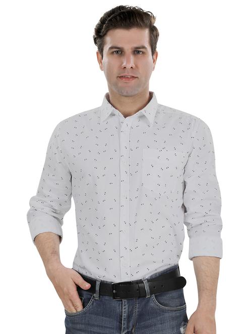 white printed casual shirt - 17521879 - Standard Image - 1