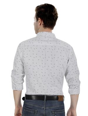 white printed casual shirt - 17521879 - Standard Image - 3