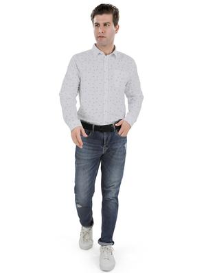 white printed casual shirt - 17521879 - Standard Image - 4
