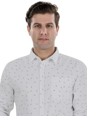 white printed casual shirt - 17521879 - Standard Image - 6