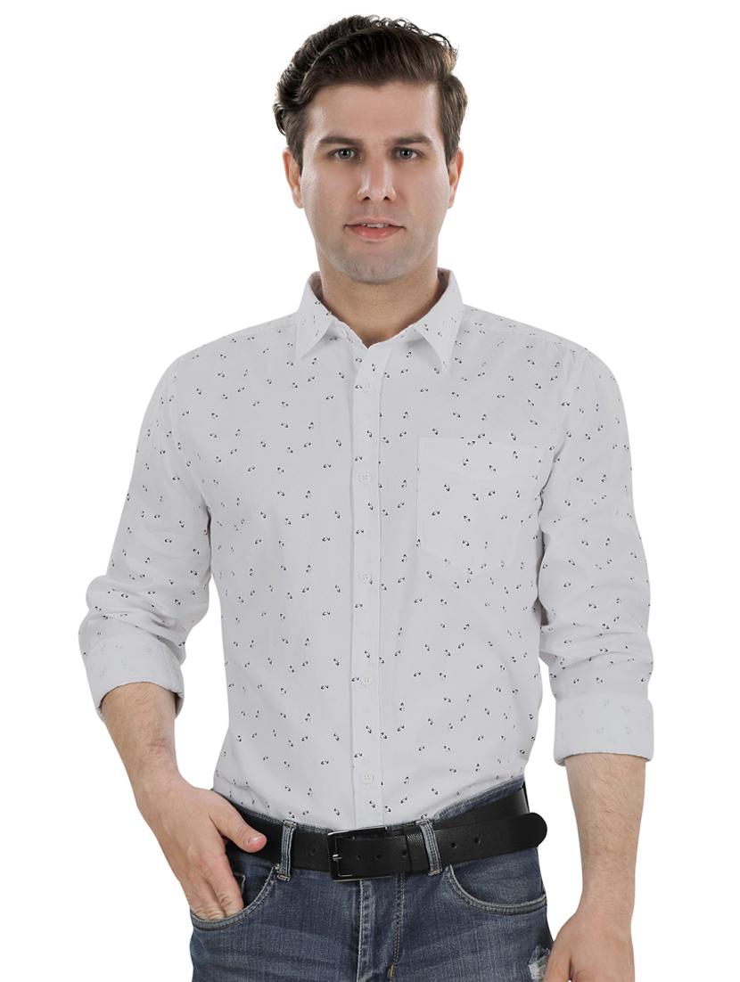 white printed casual shirt - 17521879 - Zoom Image - 1