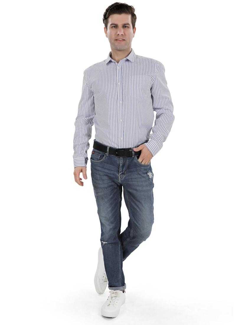 white striped casual t-shirt - 17521880 - Zoom Image - 4