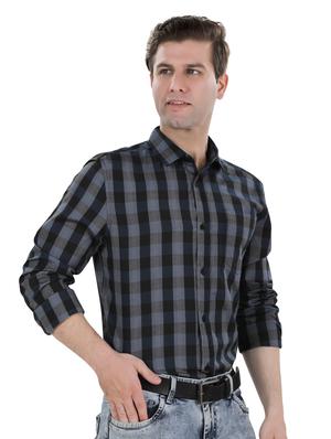 black checkered casual shirt - 17521888 - Standard Image - 2