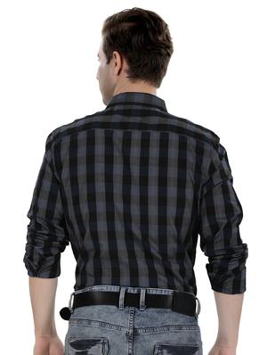 black checkered casual shirt - 17521888 - Standard Image - 3