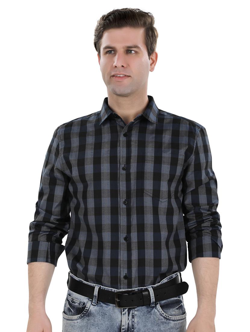 black checkered casual shirt - 17521888 - Zoom Image - 1