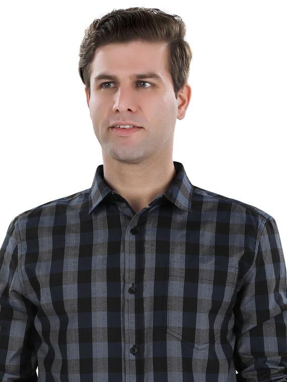 black checkered casual shirt - 17521888 - Zoom Image - 6
