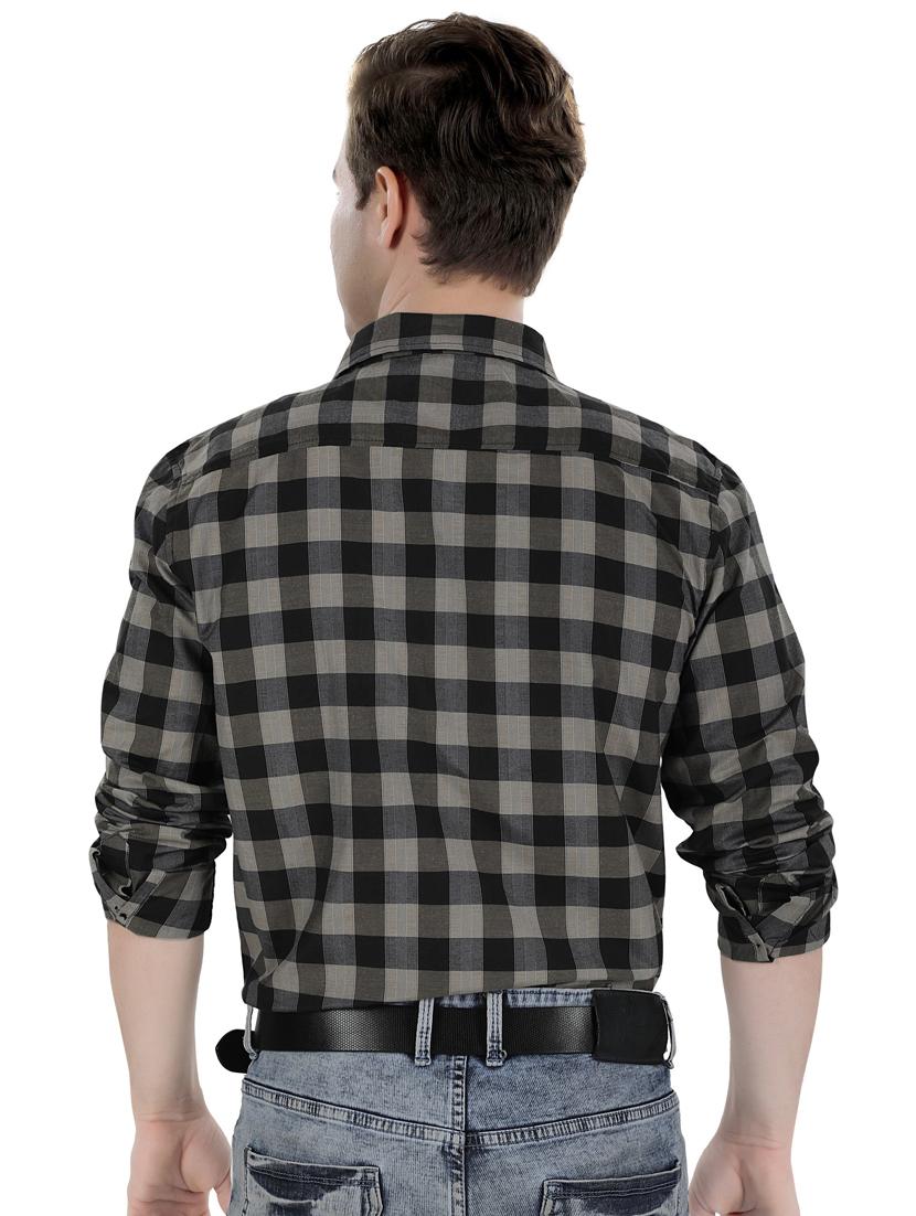 black checkered casual shirt - 17521889 - Zoom Image - 3
