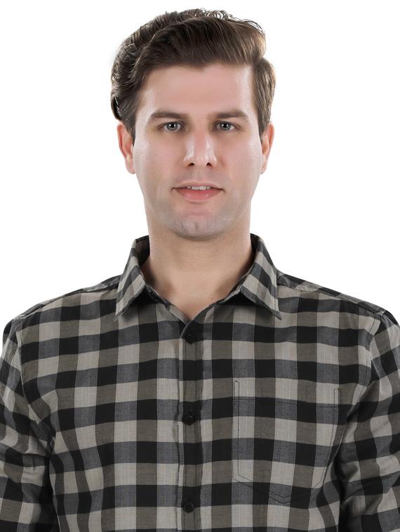 black checkered casual shirt - 17521889 - Zoom Image - 5