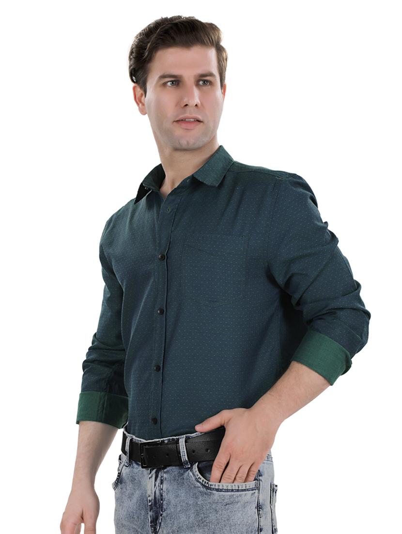 green self design casual shirt - 17521890 - Zoom Image - 2