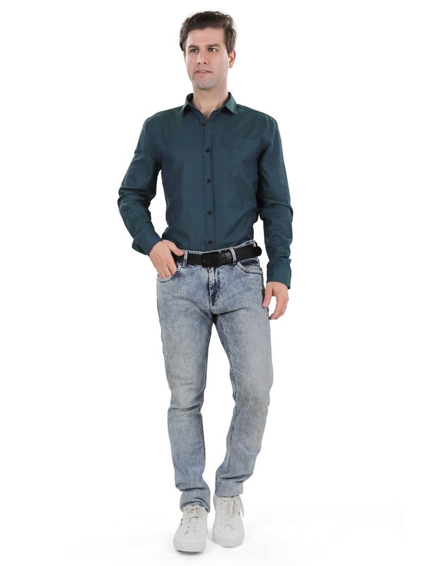 green self design casual shirt - 17521890 - Zoom Image - 4