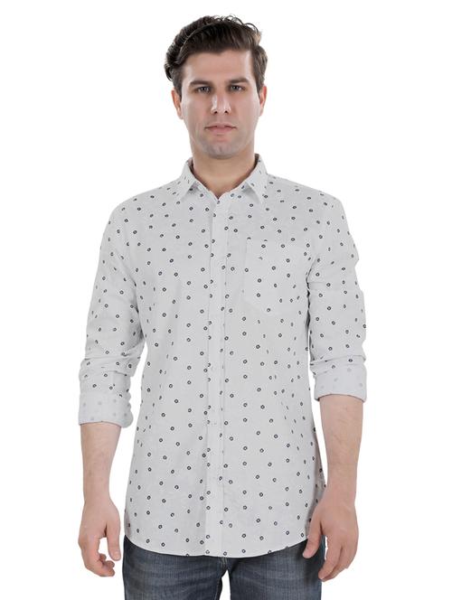 white printed casual shirt - 17521891 - Standard Image - 1