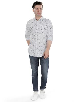 white printed casual shirt - 17521891 - Standard Image - 4