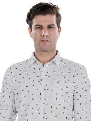white printed casual shirt - 17521891 - Standard Image - 6