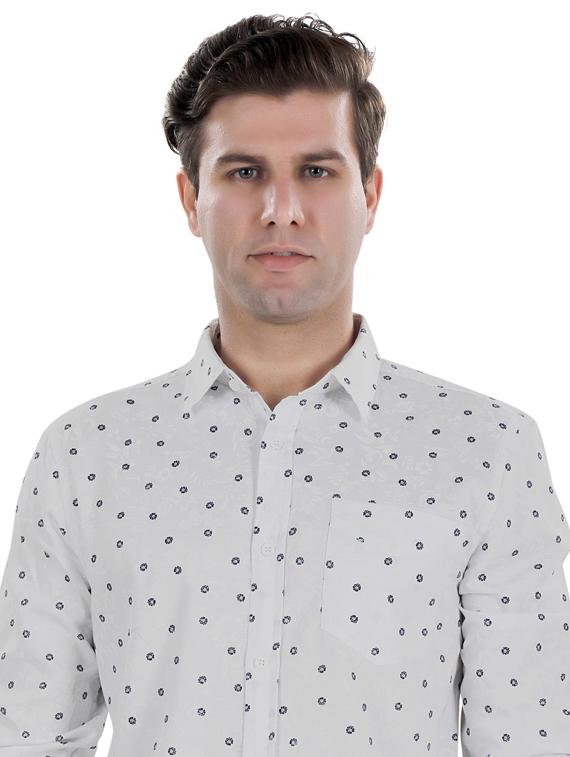 white printed casual shirt - 17521891 - Zoom Image - 6