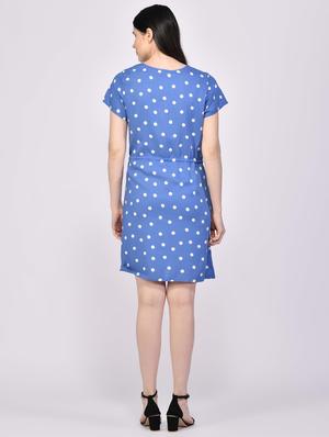 polka dot drawstring waist dress - 17521903 - Standard Image - 3