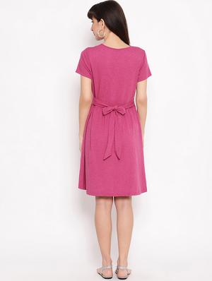 wrap maternity wear dress - 17521931 - Standard Image - 3