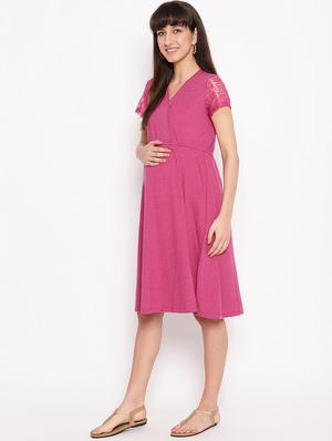 solid maternity dress - 17521935 - Standard Image - 2