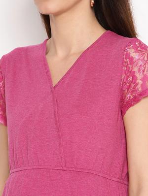 solid maternity dress - 17521935 - Standard Image - 4