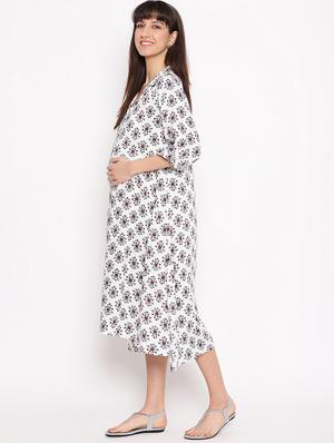 printed maternity dress - 17521937 - Standard Image - 2
