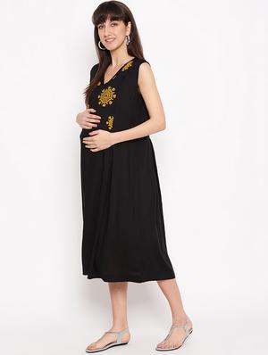embroidered maternity wear dress - 17521946 - Standard Image - 2