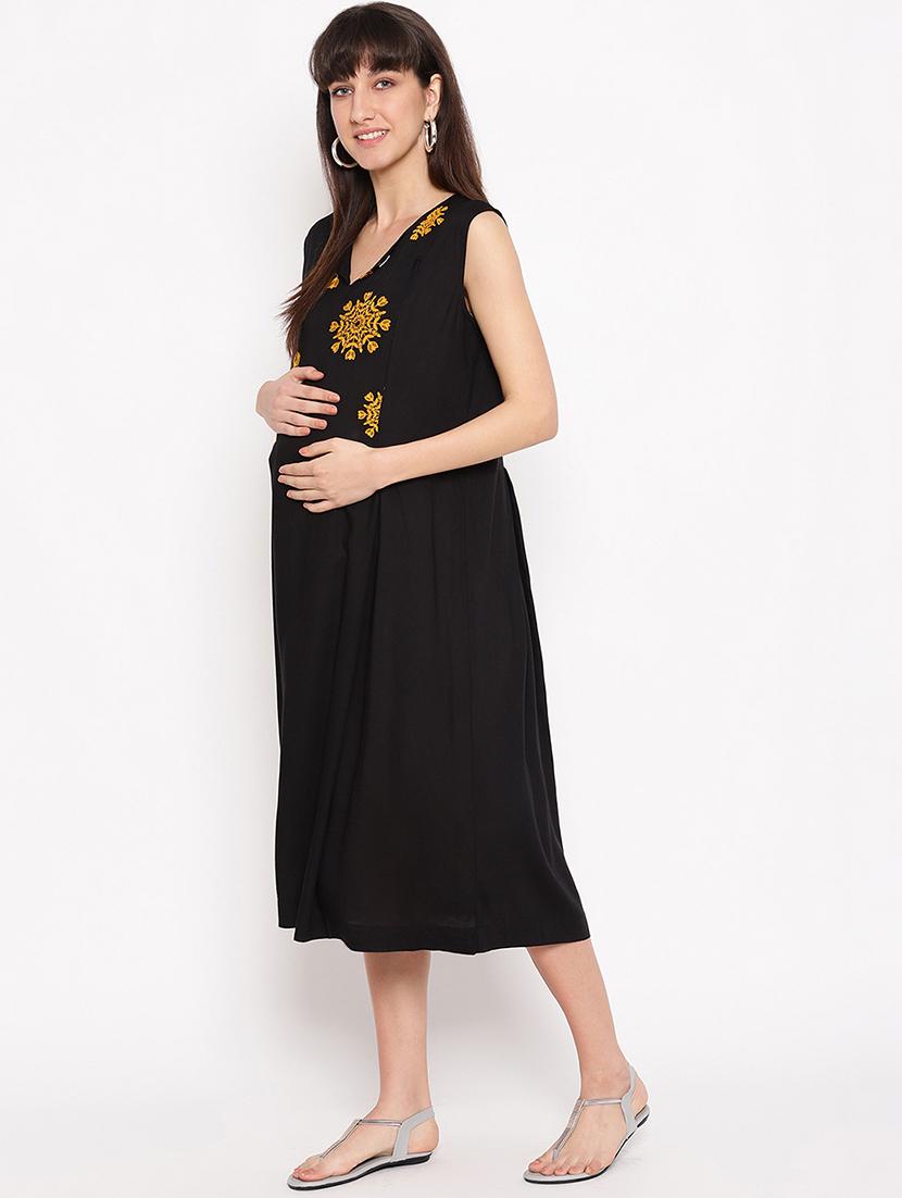 embroidered maternity wear dress - 17521946 - Zoom Image - 2