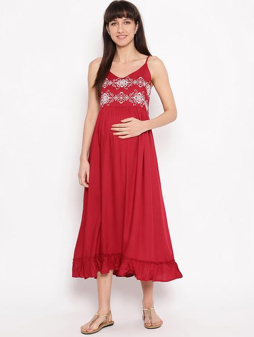 embroidered maternity wear dress - 17521948 - Standard Image - 1