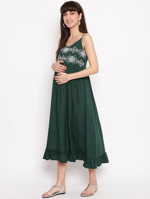 embroidered maternity wear dress - 17521951 - Standard Image - 2